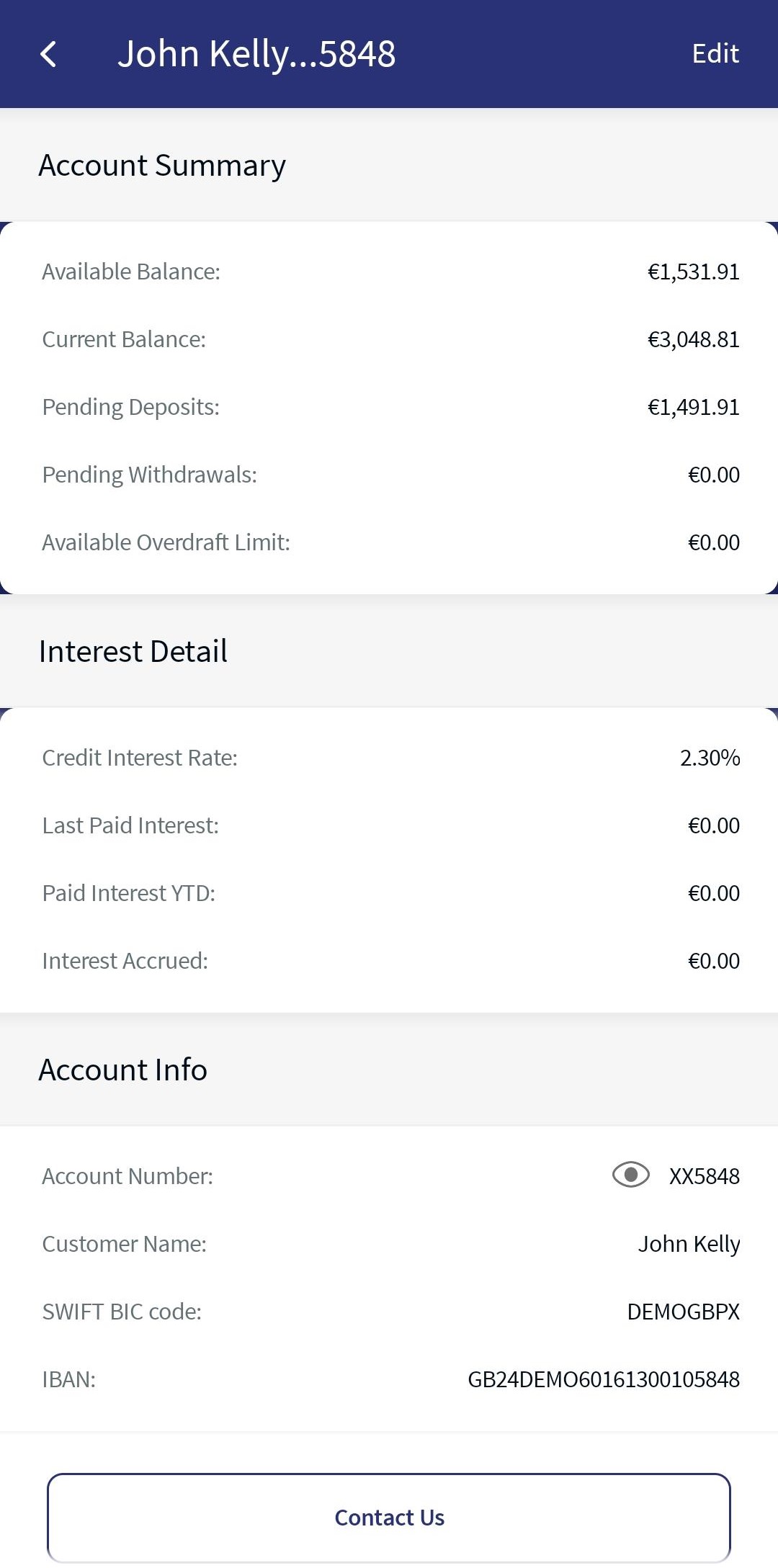 Account Summary